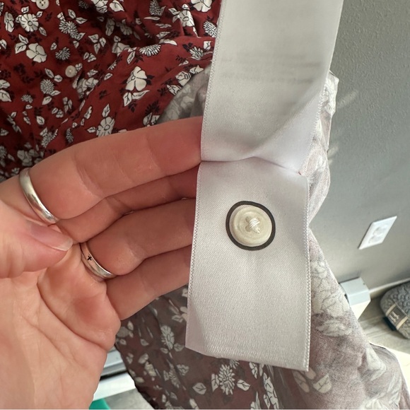 UNTUCKit Rust Floral Long Sleeve Mini Dress 2 - Picture 8 of 12